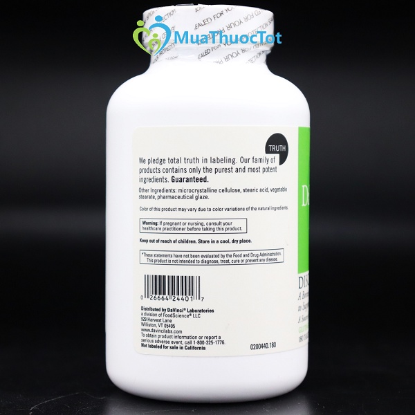 Davinci DISC DISCOVERY Hỗ Trợ Thoát Vị Đĩa Đệm Thoái Hóa Cột Sống 180 viên