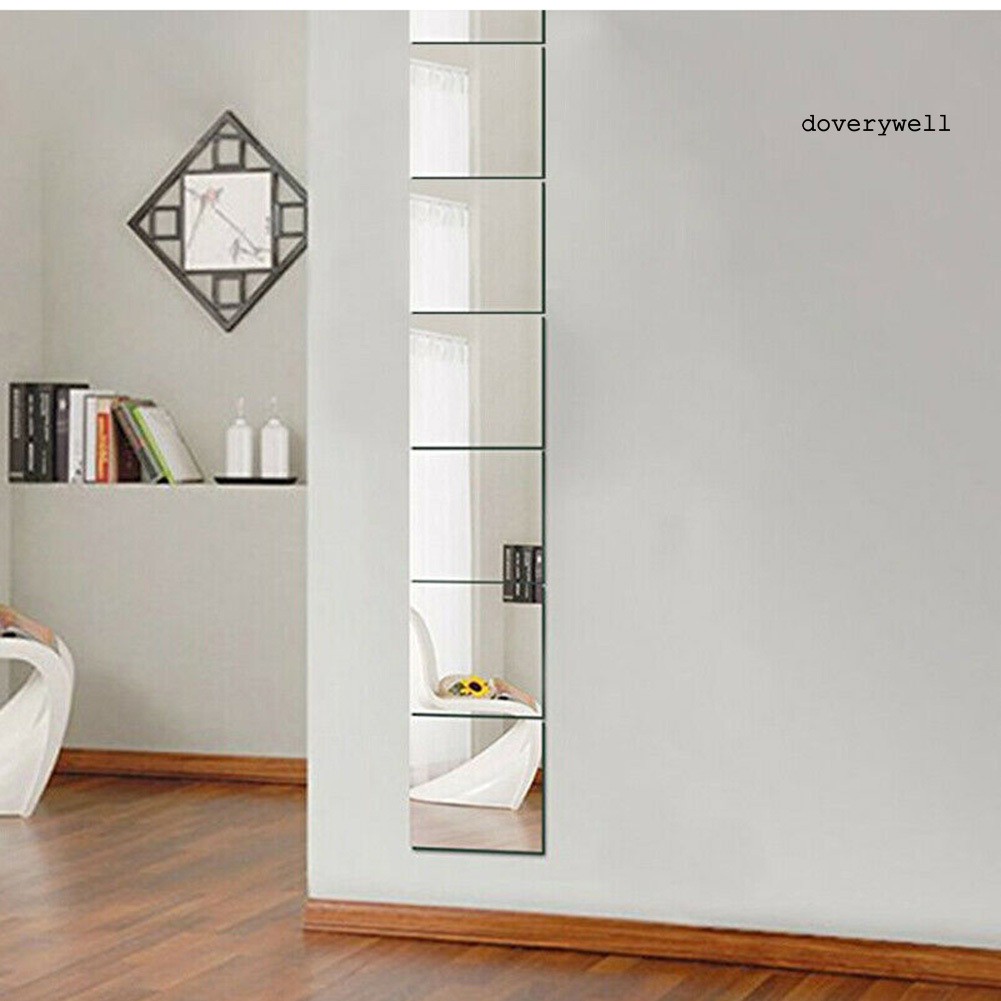 9 / 16 Miếng Dán Tường Hình Vuông Siêu Mỏng Tráng Gương