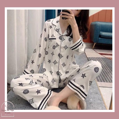 [ Qùa tặng dây cột tóc ] Đồ bộ nữ dài tay chất liệu kate thái giá rẻ pijama nữ hàn quốc đẹp bộ ngủ nữ dài tay cao cấp đẹ | BigBuy360 - bigbuy360.vn