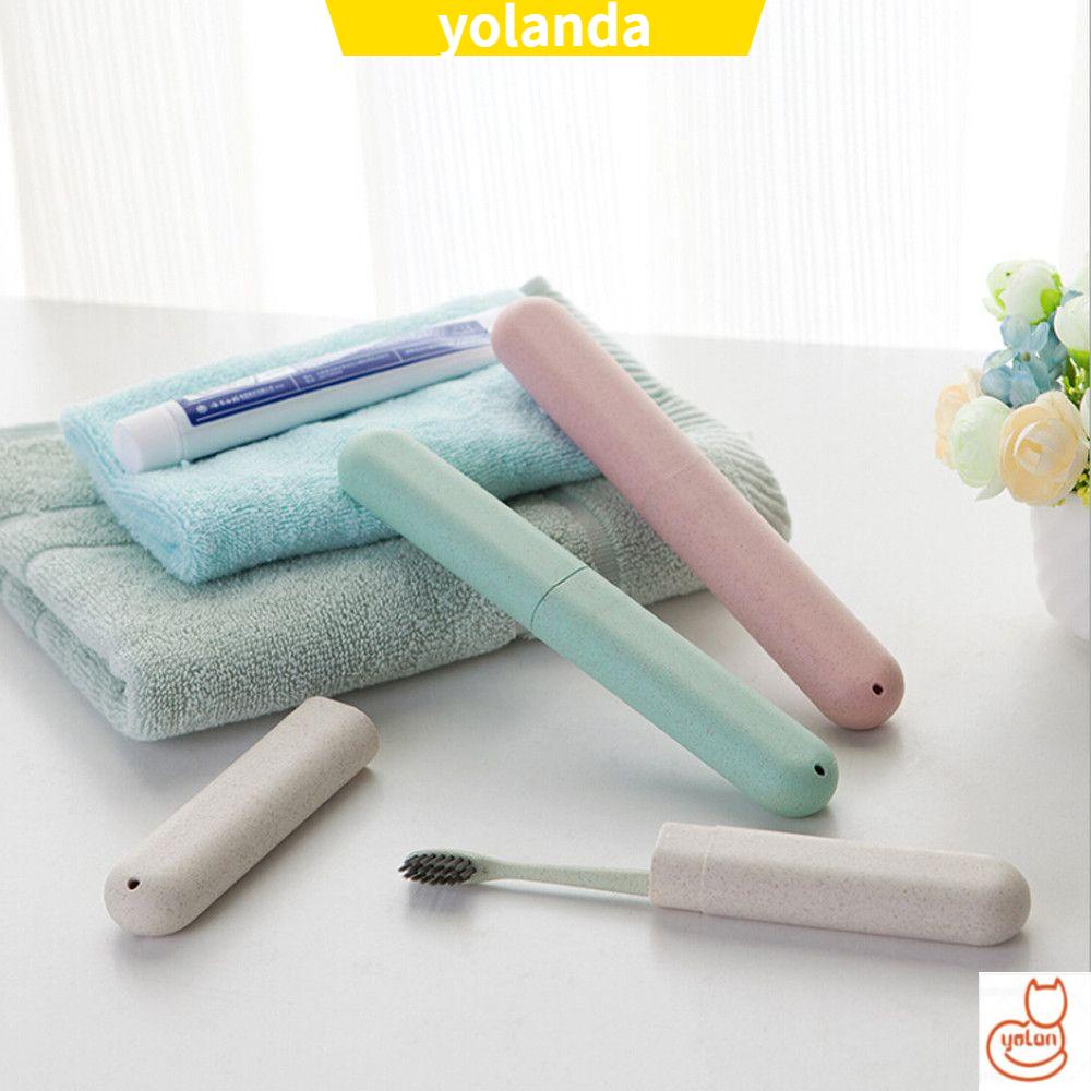 Hộp đựng bàn chải đánh răng rơm lúa mì chống bụi bẩn tiện lợi dành cho mang đi du lịch