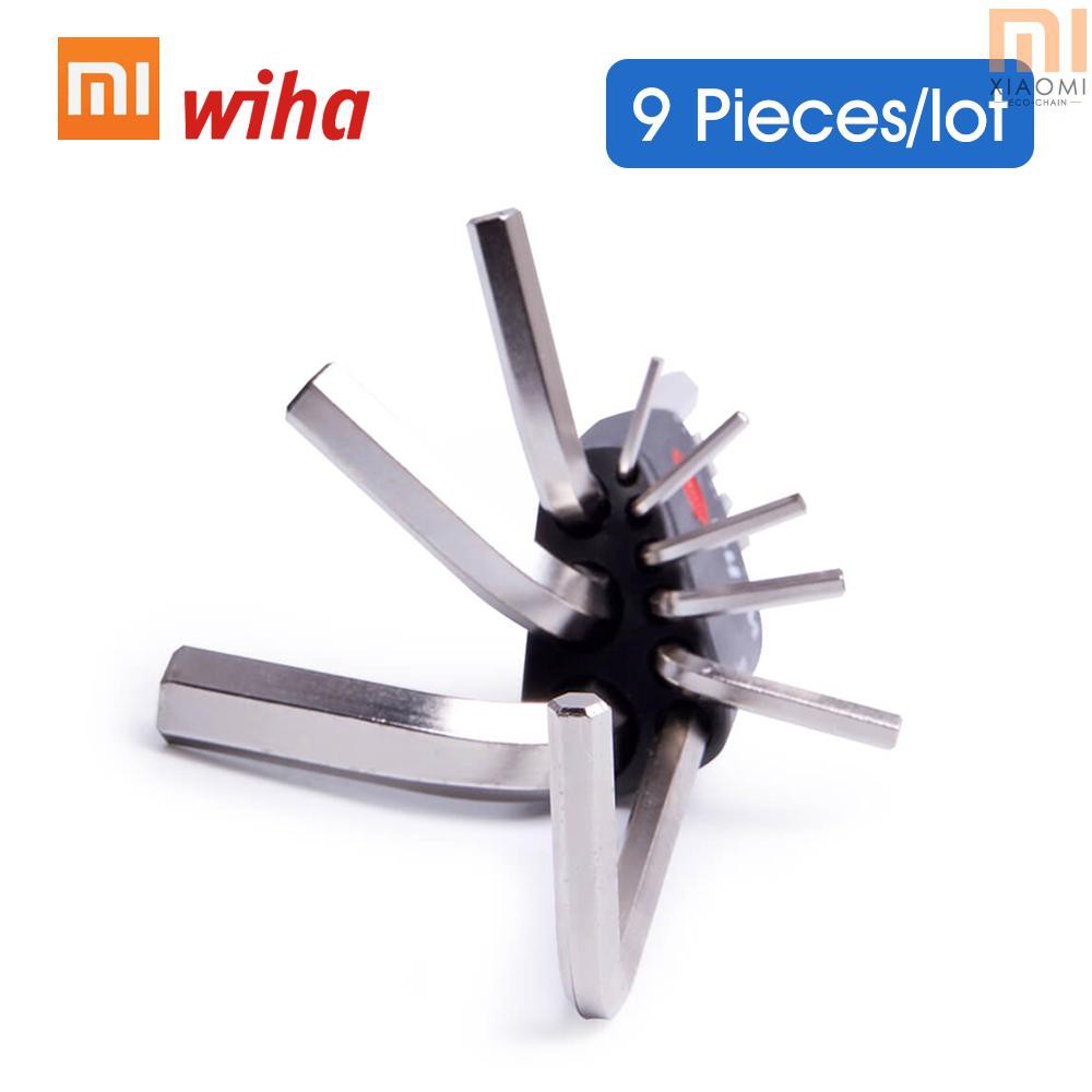 S☆S Xiaomi Mijia wiha Hex Wrench Set 9 Pieces Crocodile Screwdriver Kit Precision Magnetic Bits DIY Screw Driver Home Re