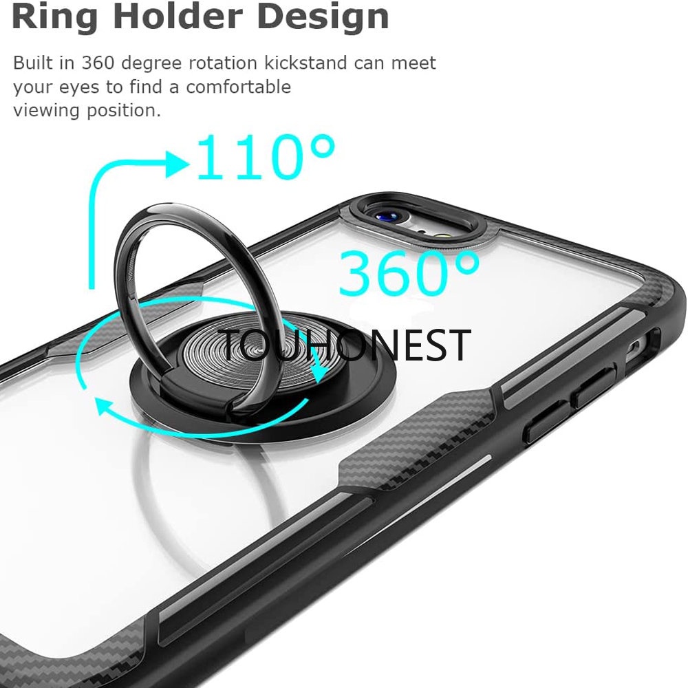 Ốp Điện Thoại Có Nhẫn Xỏ Ngón Tay Cho iphone XS Max XS XR X 6 6S 7 8 Plus SE 2020 SE 3 11 Pro Max 12 Pro