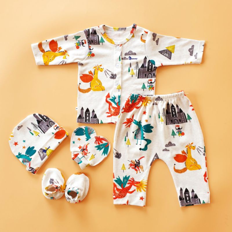 Bộ dài Bunny 100%cotton không phụ kiện