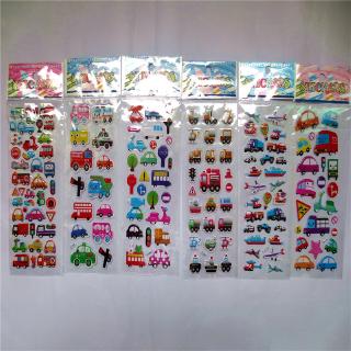 Set 5 Tấm Hình Dán 3d Xe Tải / Xe Tải / Xe Tải / Tàu Thủy Cho Bé