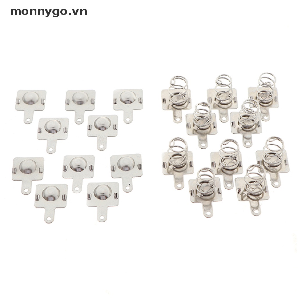 Set 10 Cặp Lò Xo Pin Thay Thế Bằng Kim Loại Dành Cho Pin AA AAA
