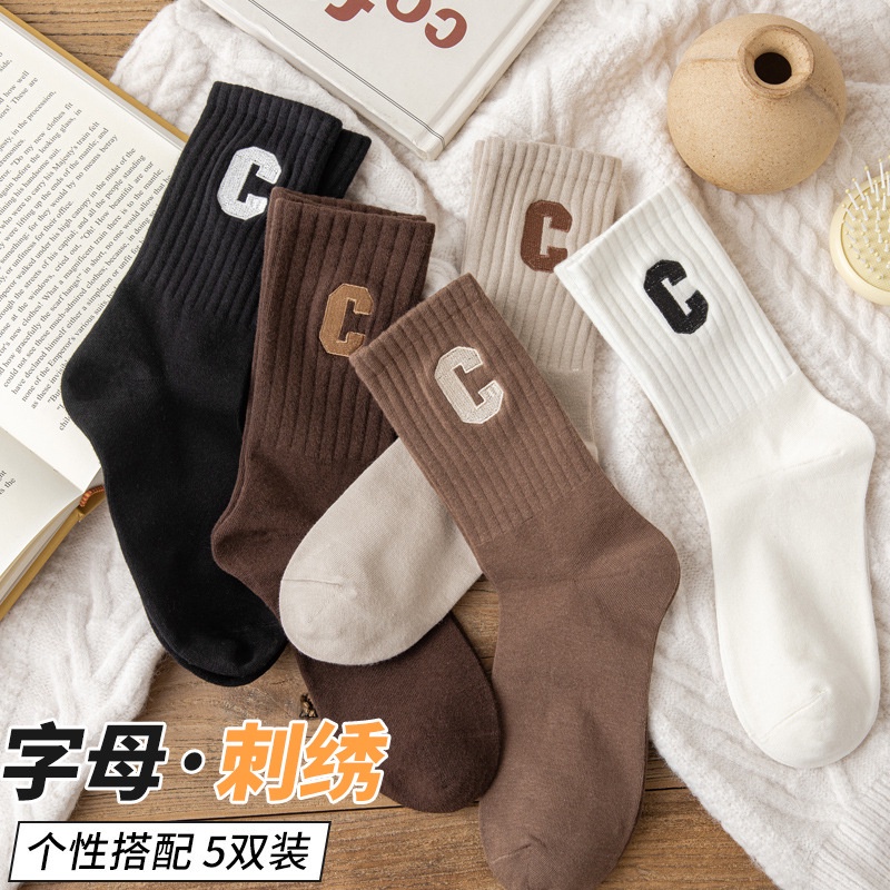 Vớ cotton Cổ Cao Màu Sắc Thời Trang Thu Đông Chất Lượng Cao Cho Nữ