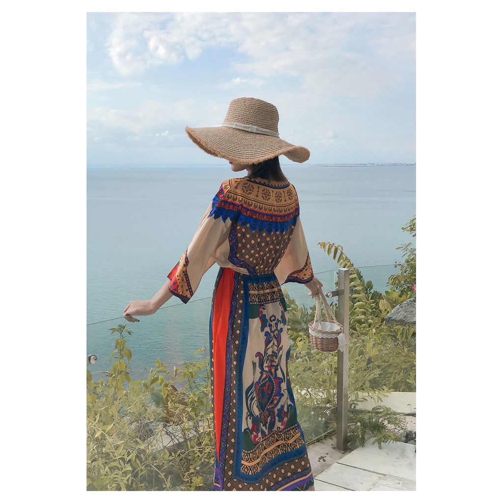 Đầm Thổ Cẩm Boho Phuket ❤️FREESHIP❤️Váy Vintage | BigBuy360 - bigbuy360.vn