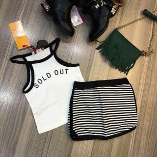 Bộ váy yếm thun cho bé