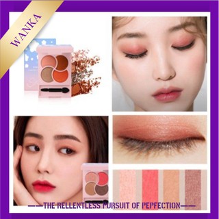 Bảng phấn mắt trang điểm 4 màu kèm cọ meikogee