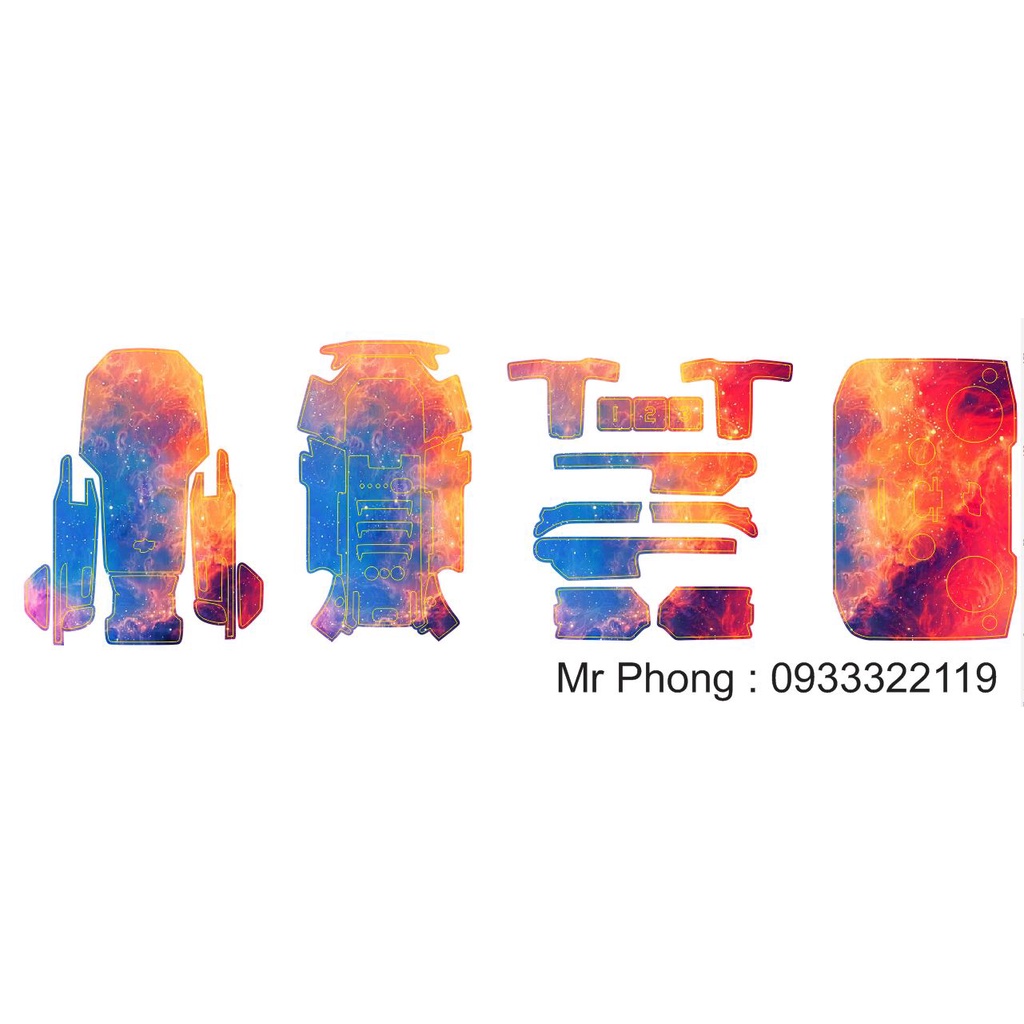 Miếng Dán Skin Trang Trí Flycam Mavic Mini - Mini 2 - Mini Se - Dán Full Body Máy - Vũ Trụ Ngân Hà