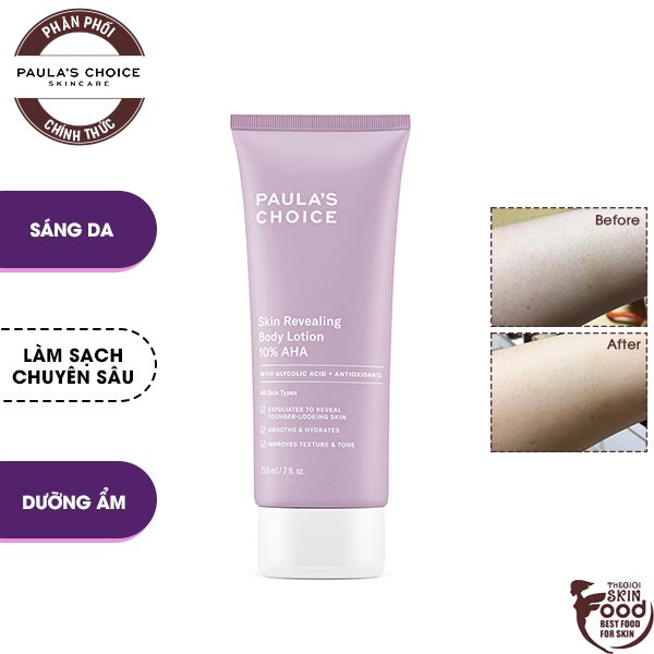 [210ml] Sữa Dưỡng Thể Tẩy Tế Bào Chết, Sáng Da Paula's Choice Skin Revealing Body Lotion 10% AHA