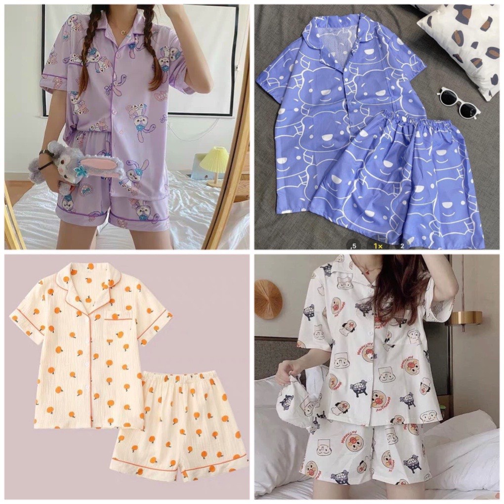Đồ bộ pijama đùi Kate freesize&lt;60kg