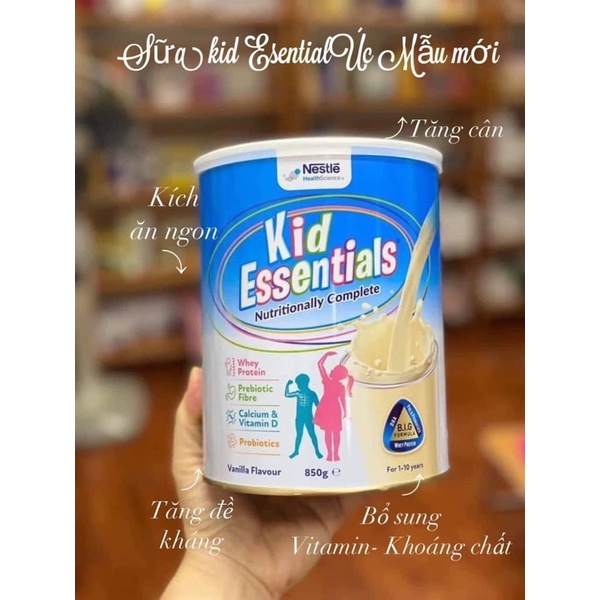 Sữa Kid Essentials 850g của Úc Date 2023 (mẫu mới)