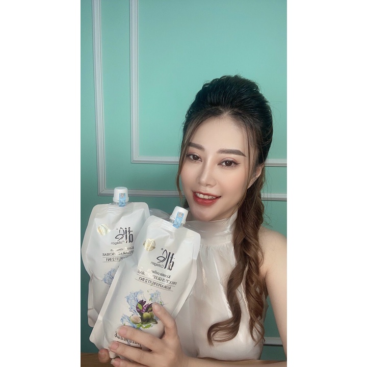 KEM HẤP Ủ TÓC COLLAGEN DL BƯỞI BỒ KẾT 500ML - PHỤC HỒI TÓC HƯ TỔN - KHÔ XƠ - CHẺ NGỌN