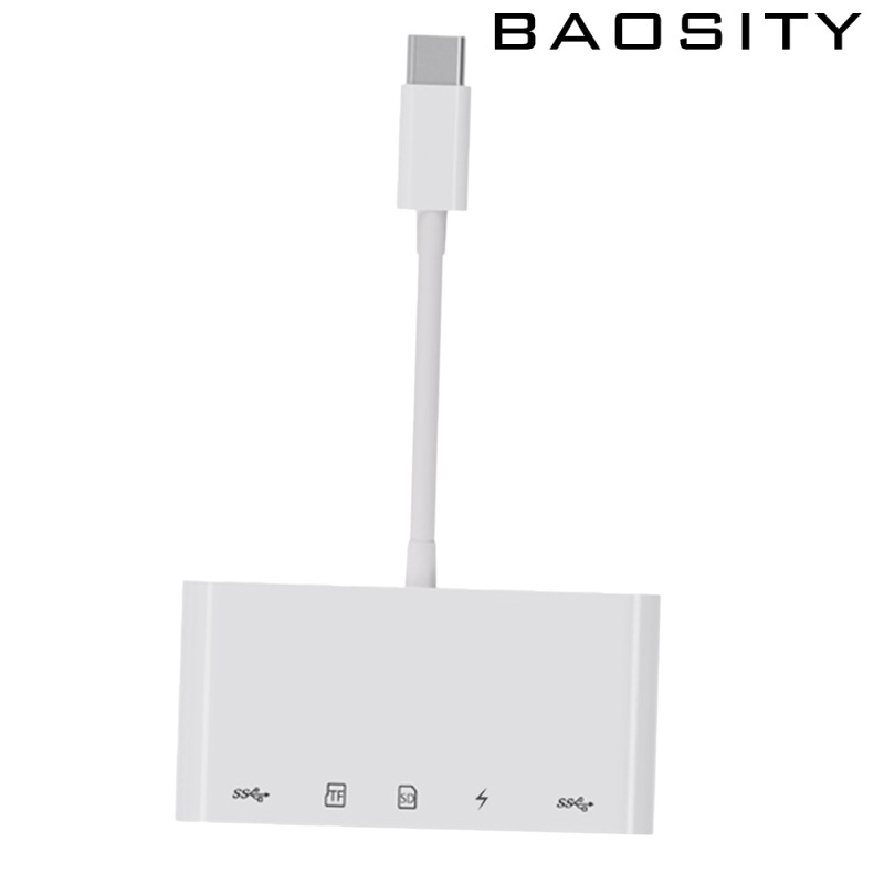 [BAOSITY]5 in 1 Type-C Hub Adapter USB3.0 Multi Charging Port Card Reader For MacBook