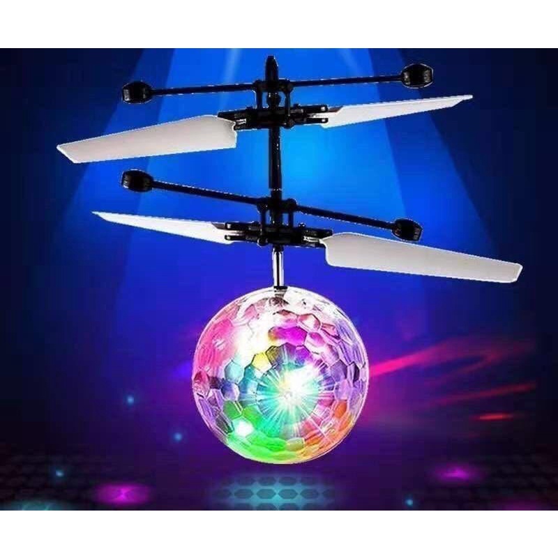 Đồ chơi bé trai quả cầu pha lê bay cảm ứng phát sáng đèn LED, Đồ chơi cho bé trai bóng bay ma thuật tặng cáp sạc