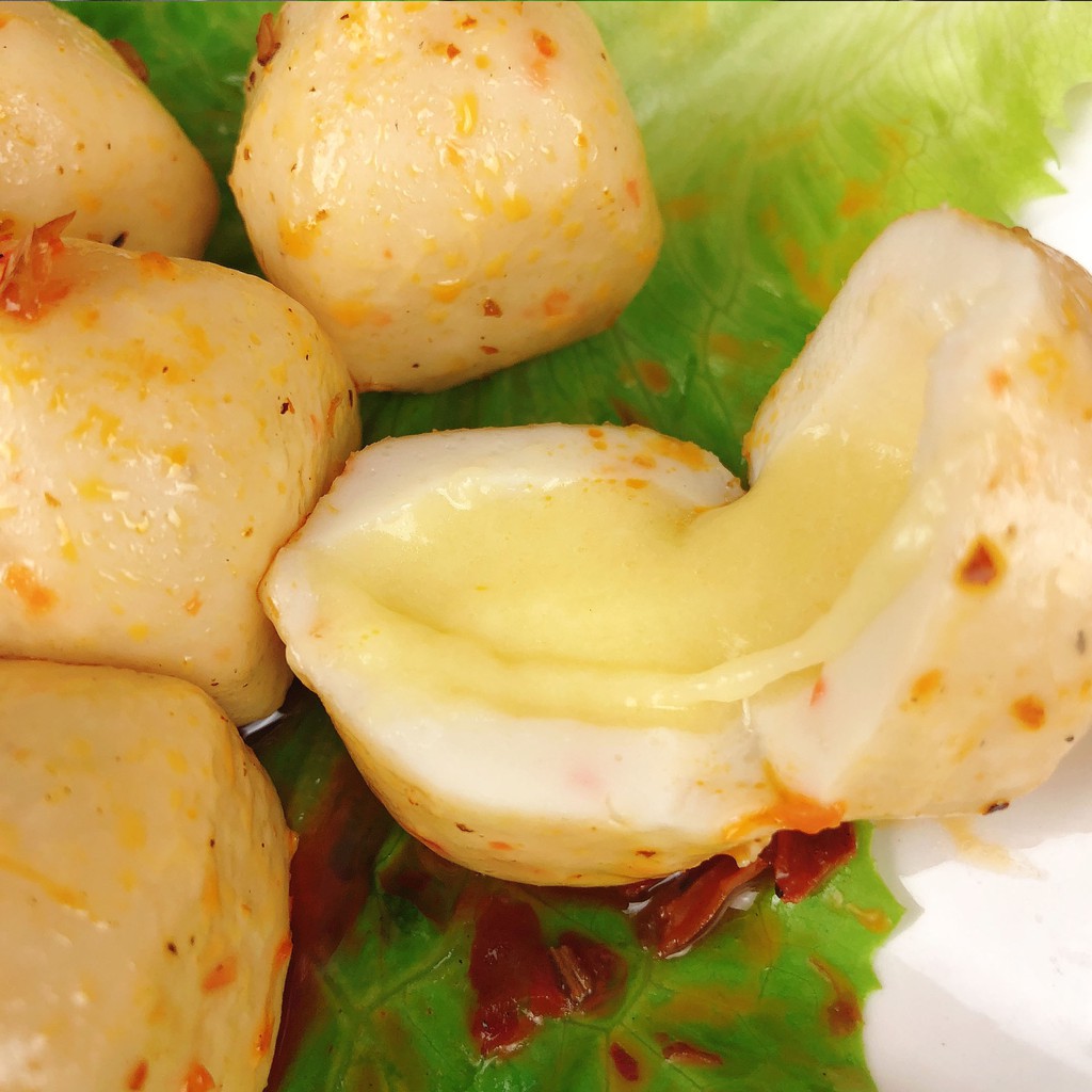 Bánh Bao Hải Sản Cá Viên Nhân Phô Mai Mozzarella Viên Thả Lẩu Malaysia CB