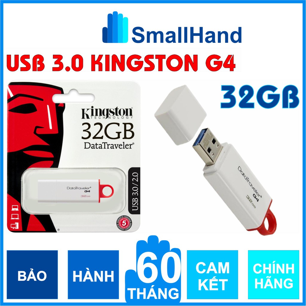 USB 3.0/32GB Kingston DataTraveler G4 – Chính hãng – Bảo hành 5 năm