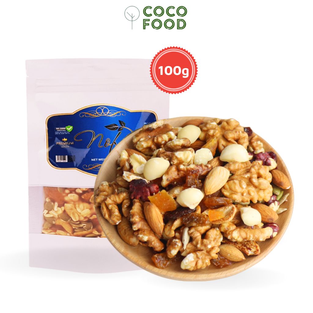 Ngũ cốc giảm cân Granola không đường 100g, Hương vị thơm ngon từ các loại Hạt, Quả - CoCo Food