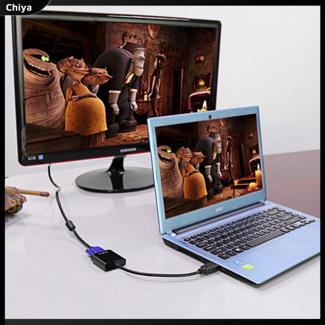 Bộ Chuyển Đổi Video HDMI Sang VGA Kèm Đầu Chuyển Đổi Âm Thanh Cho PC Laptop DVD