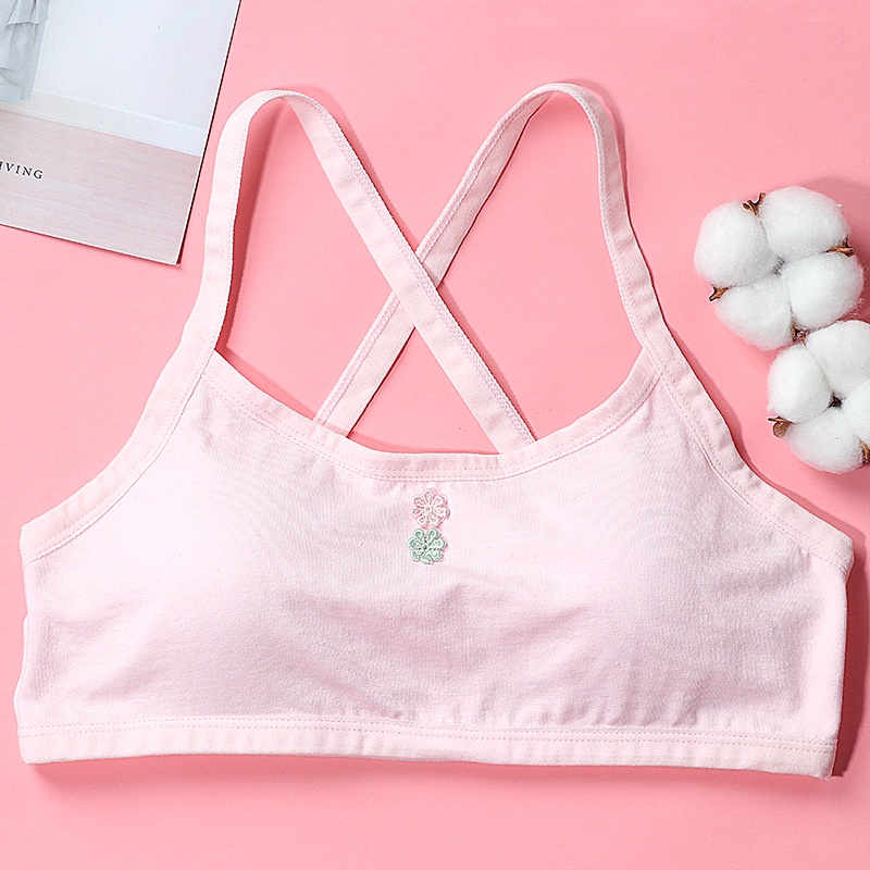 Áo lót vải cotton Không Gọng Có Đệm Ngực Dành Cho Nữ
