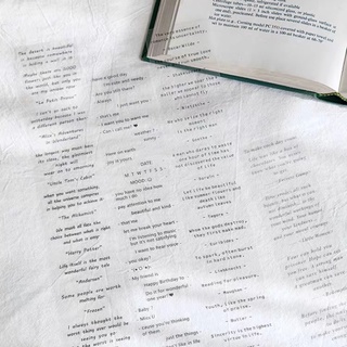 set sticker PET nhãn dán chữ câu quotes đơn giản trang trí sổ bullet journal winzige