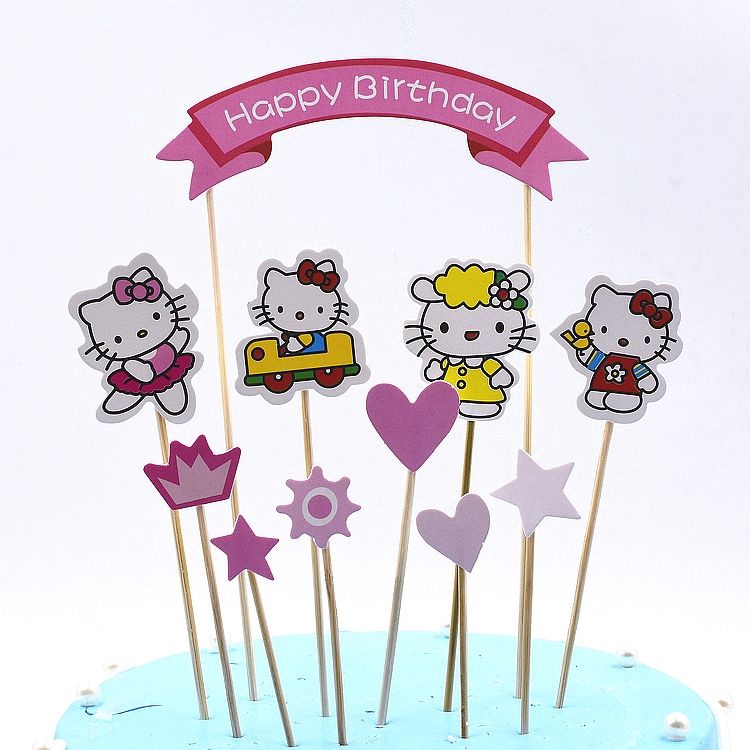 Que cắm set HPBD hello kitty