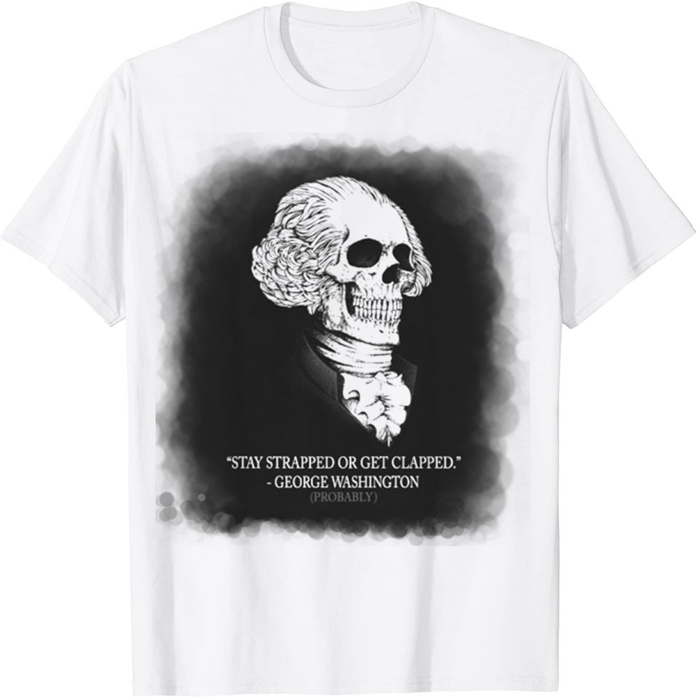 Áo Thun In Hình - Hộp sọ George Washington bị trói hoặc bị vỗ Washington - TH3561