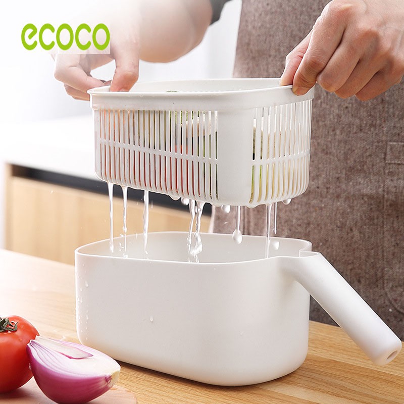 Đồ gia dụng nhà bếp thông minh - Máy nạo cắt rau củ đa năng 6 lưỡi dao - Máy bào sợi, cắt lát tiện lợi - Ecoco E1909
