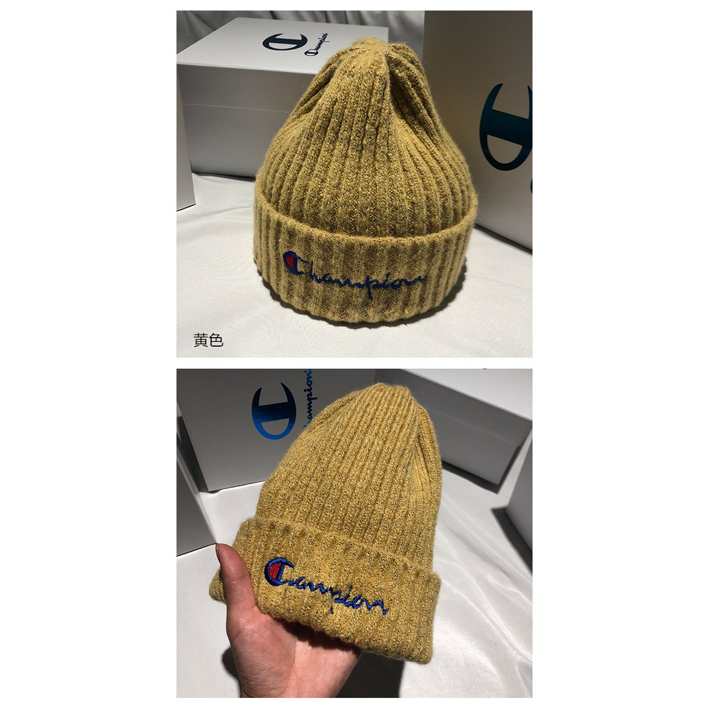 Mũ Len Dày Dặn Thêu Chữ champion Phong Cách Đường Phố Thu Đông Cho Nam Và Nữ