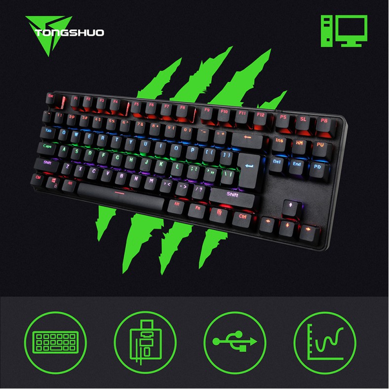 Phím cơ chơi game, phím cơ giá rẻ Forev Q 302 18 chế độ LED, chuyên game LOL, PUBG chống nước | BigBuy360 - bigbuy360.vn