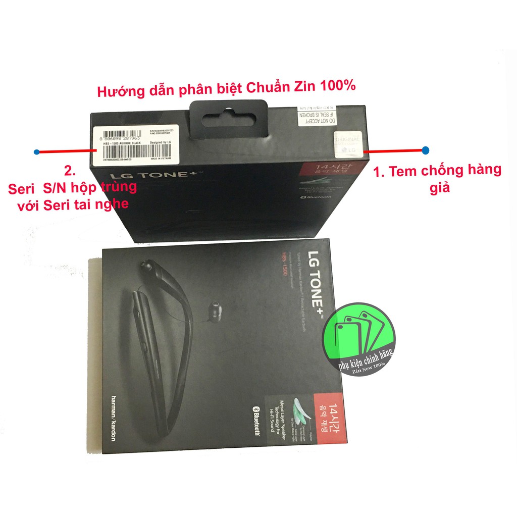 [Chính hãng 100% Có tem chống giả] Tai nghe LG Bluetooth Hi-Fi HBS 1500 Full Box âm Bass vượt trội - Bảo hành 2 năm