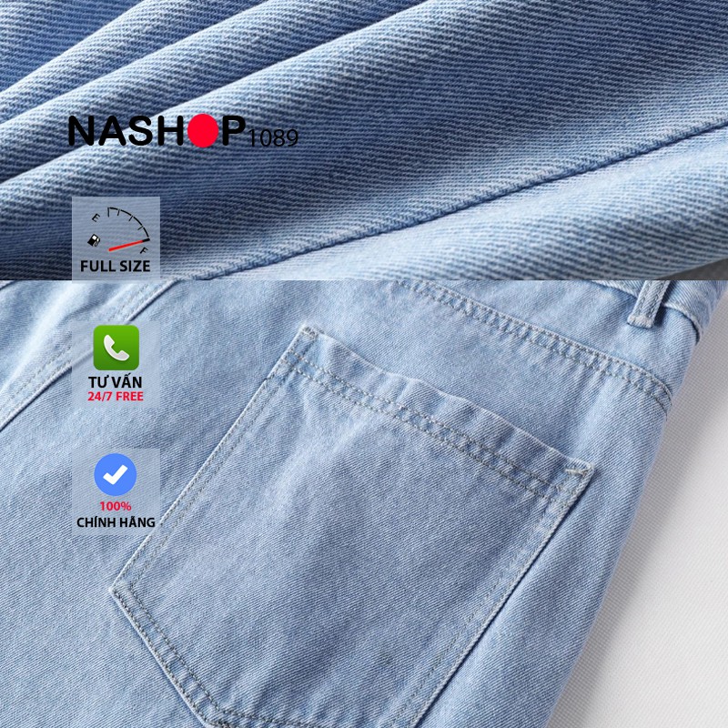 Quần bò quần jean bò ống rộng quần jean bò ống suông jeans nam nữ unisex lưng cao cạp cao quần đẹp hot 2021 QT19 nashop | BigBuy360 - bigbuy360.vn