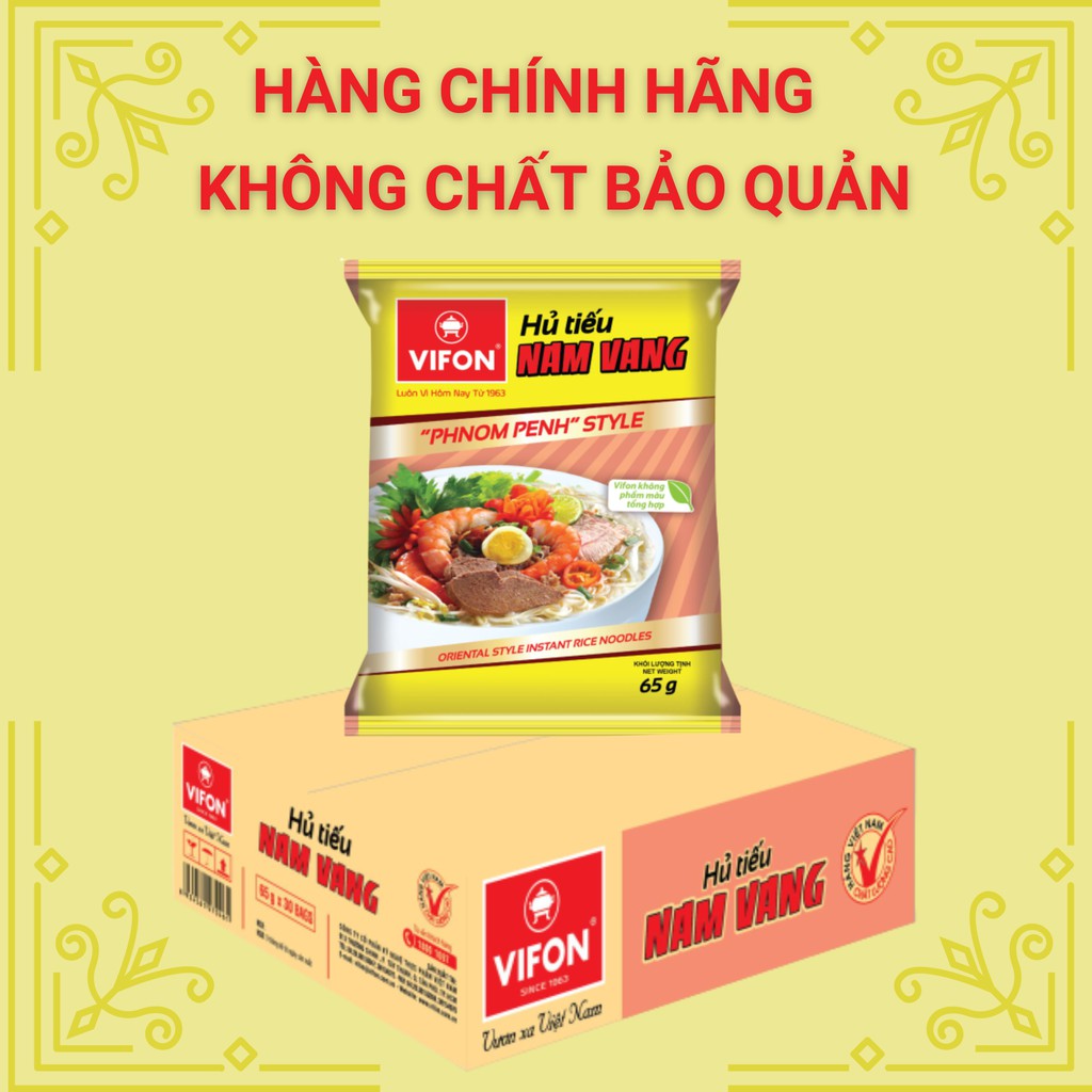 Thùng 30 Gói Hủ Tiếu Nam Vang VIFON 65g/gói