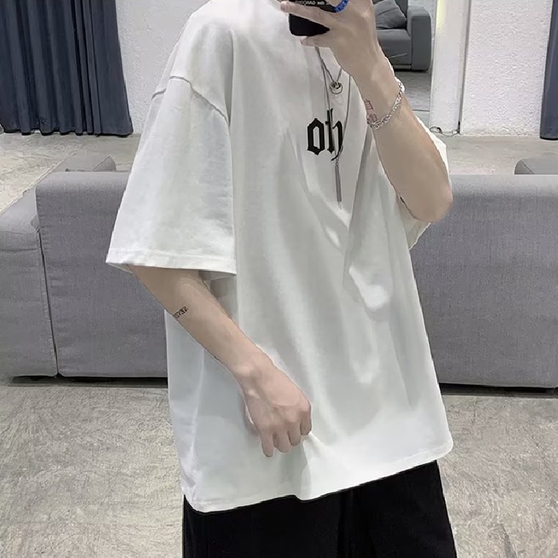 Áo Thun Dáng Rộng In Chữ Phong Cách Thời Trang unisex Hàn Quốc Có size Lớn M-8XL