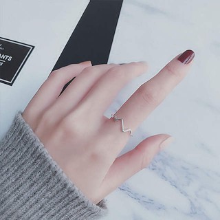 Nhẫn Bạc Nữ Freesize Hình Nhịp Tim