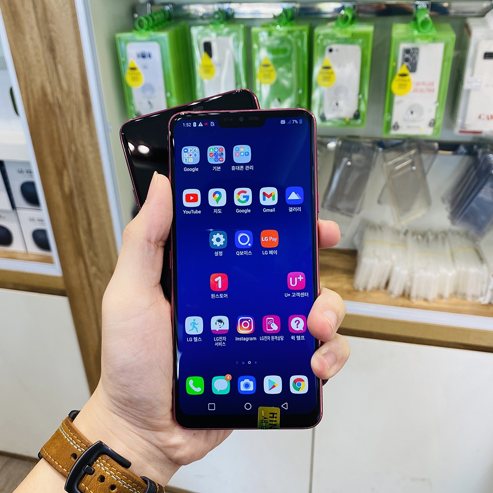 Điện thoại LG G7 ThinQ  chip Snapdragon 845, dùng 1 sim, hai màu xanh và đỏ - Bảo hành 6 tháng lỗi 1 đổi 1