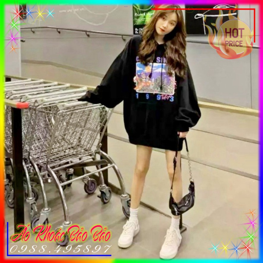 ÁO HOODIE - ÁO KHOÁC NỈ NGOẠI Form Dơi Tay Phồng Chill Since 1993 (HD2500 - Kèm Ảnh Thật) (Bảo Bảo Store)