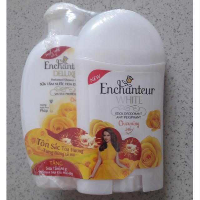 Enchanteur - Sáp khử mùi trắng da 40g tặng kèm tắm 60g