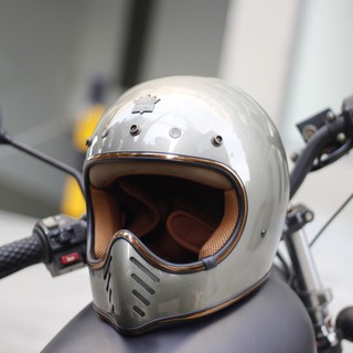 Mũ bảo hiểm Fullface Royal H1 Xám Bóng cao cấp