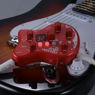 E&T ammoon PockRock Portable Guitar Multi-effects Processor Effect Pedal 15 Effect Types 40 Drum