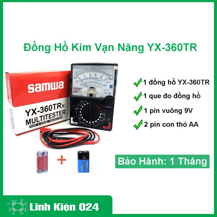 ▤✿Đồng Hồ Đo Điện Dây Kim SAMWA YX-360TR