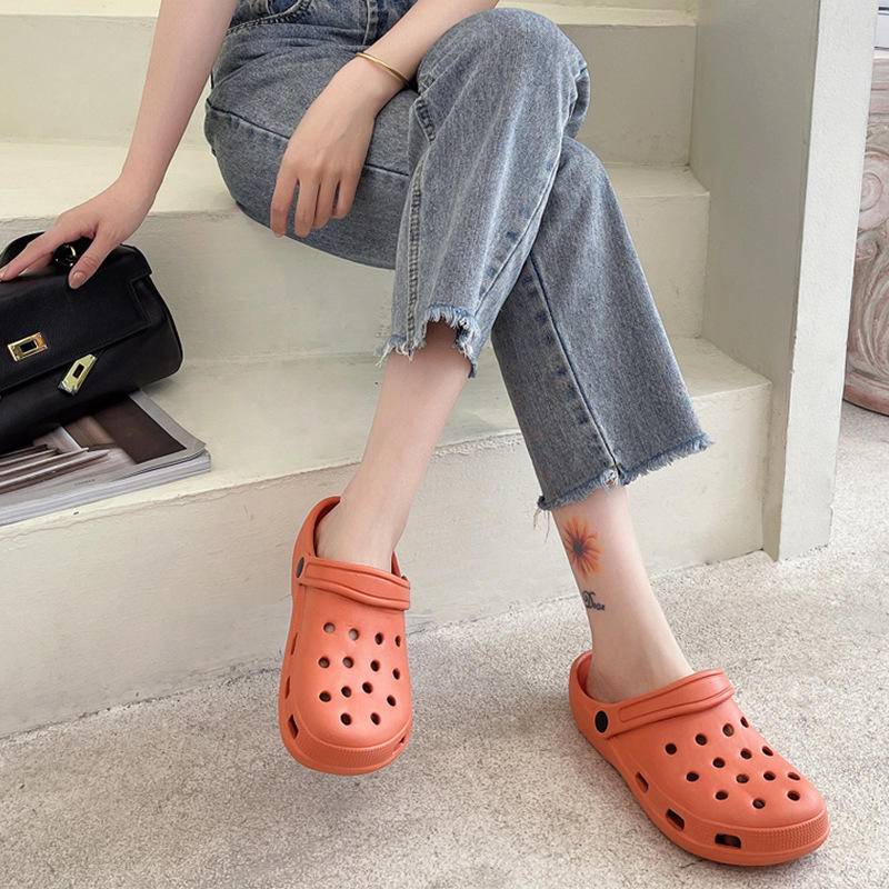 crocs sticker Dép Sandal Nữ Đế Bệt Mẫu Mới 2022shoes sticker Accessories Stickers Sandals Shoe Decoration