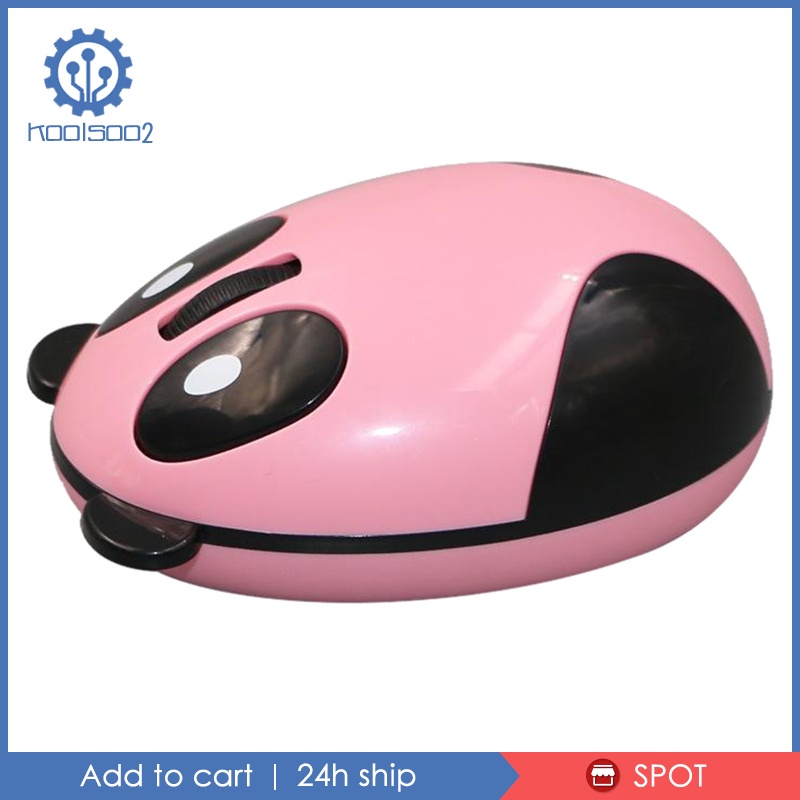 Portable Cute 2.4G Wireless Gaming Mini Mouse Panda 1200 DPI 3 Buttons Pink