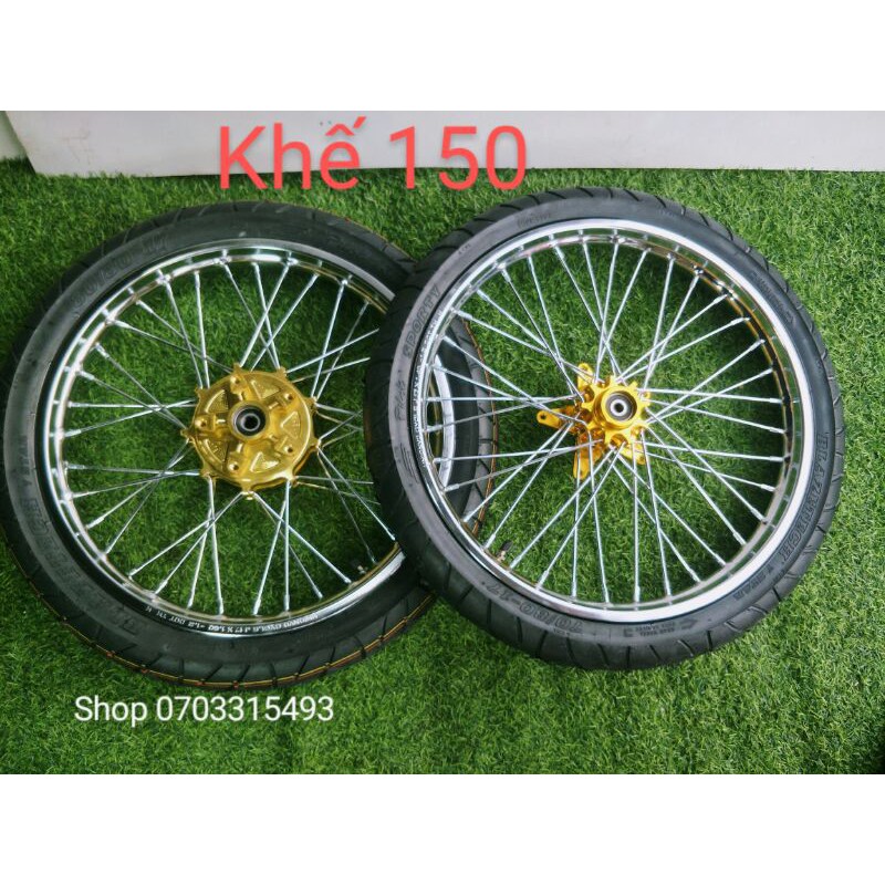 CẶP BÁNH CĂM EX 150 ĐÙM KHẾ VÀNG HOẶC BẠC NIỀNG SẮT UNION VD FUL VỎ KIỂU BAZZALET