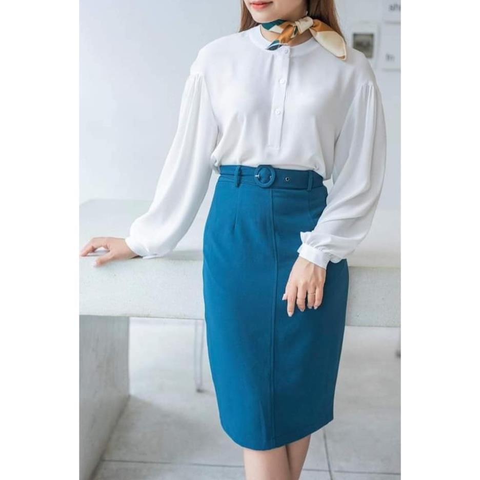 Chân váy công sở YODY chính hãng ôm thanh lịch, thiết kế nơ đai trẻ trung CVN3242
