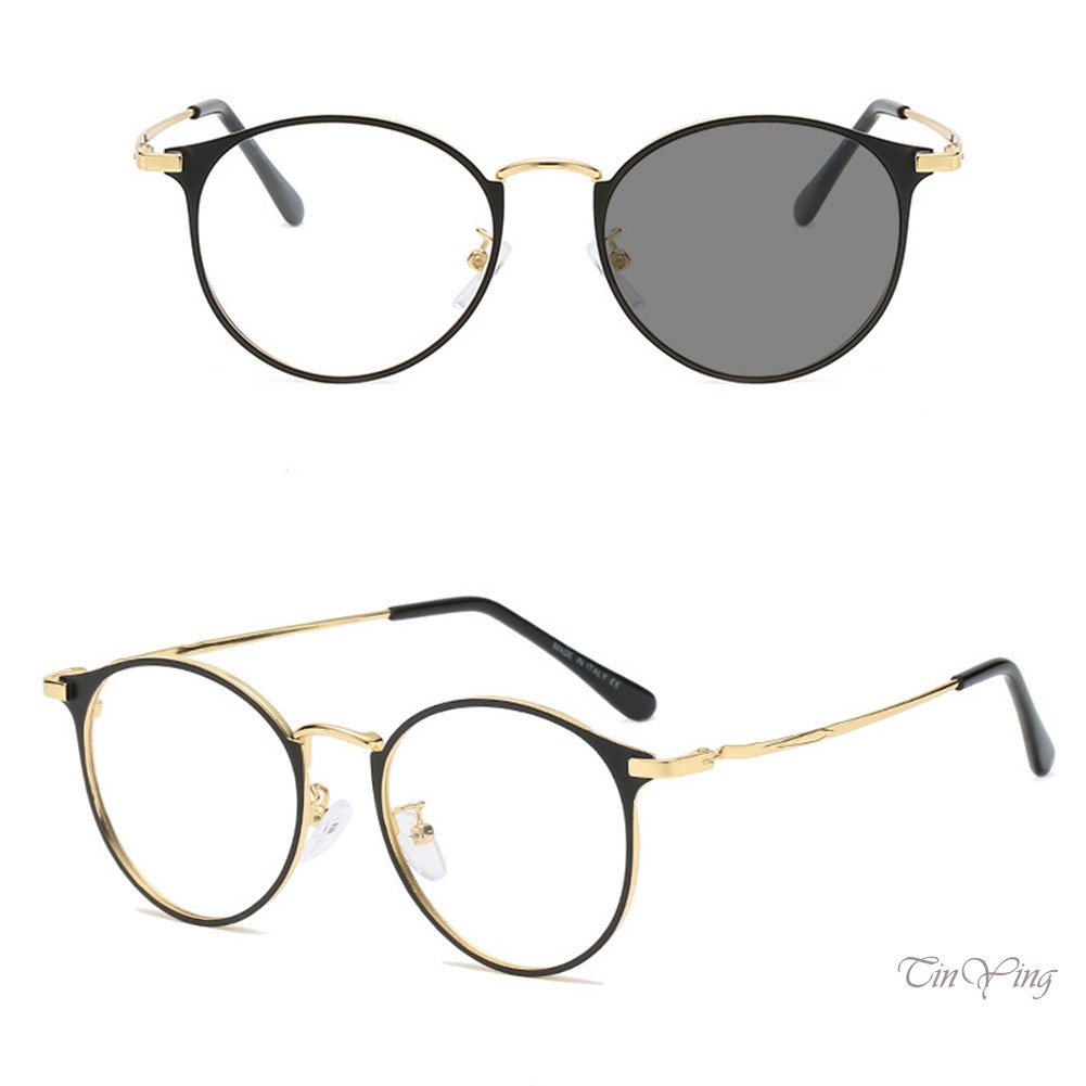 GETNOIVAS Mắt Kính Chống Tia Sáng Xanh Gọng Kim Loại Thay Đổi Màu Sắc Cổ Điển Dành Cho Nam Nữ