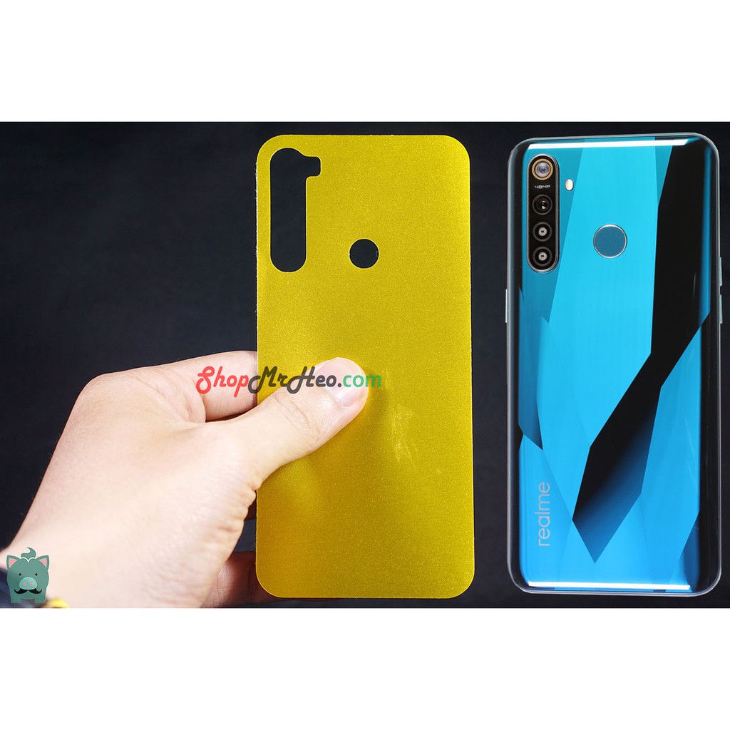 Skin Dán Mặt Sau Lưng Vân Nhôm Realme 5 - Realme 5i - Realme 5s - Realme 5 Pro