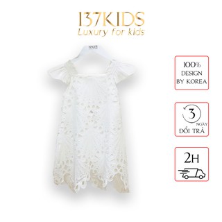 Váy đầm công chúa thiết kế ren trắng cho bé gái 137Kid Coco