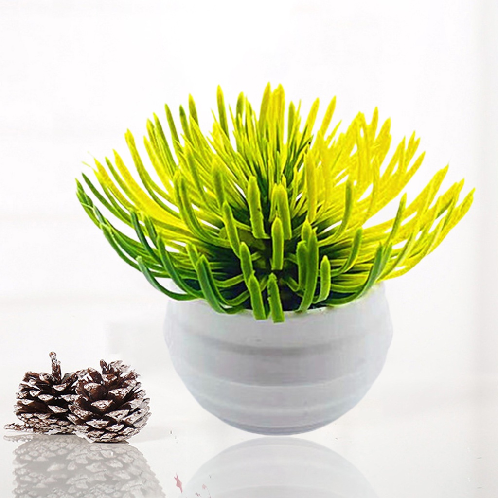 Chậu Cây Bonsai Nhân Tạo Bằng Nhựa Sống Động Để Bàn Trang Trí